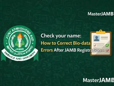 How to Correct Bio-data Errors After JAMB Registration