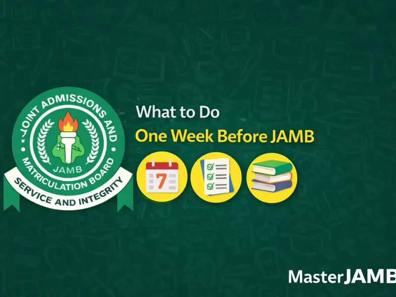 What to Do One Week Before JAMB 2026