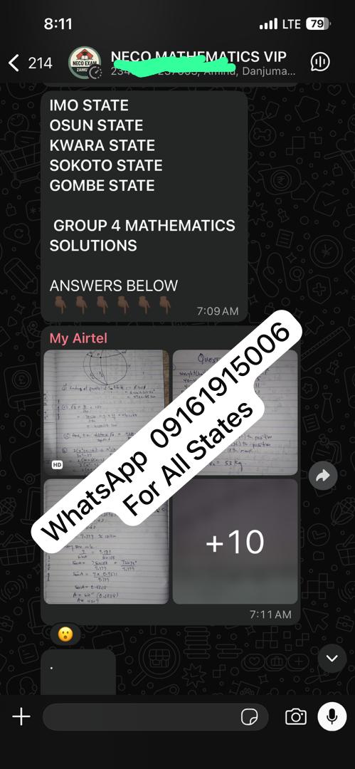 NECO Mathematics 2026 for Osun, Imo, Kwara, Sokoto And Gombe