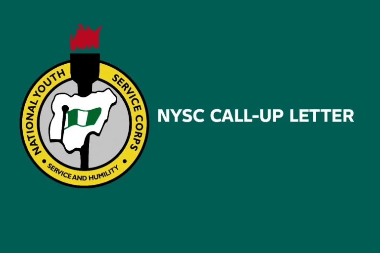 NYSC Call Up Letter